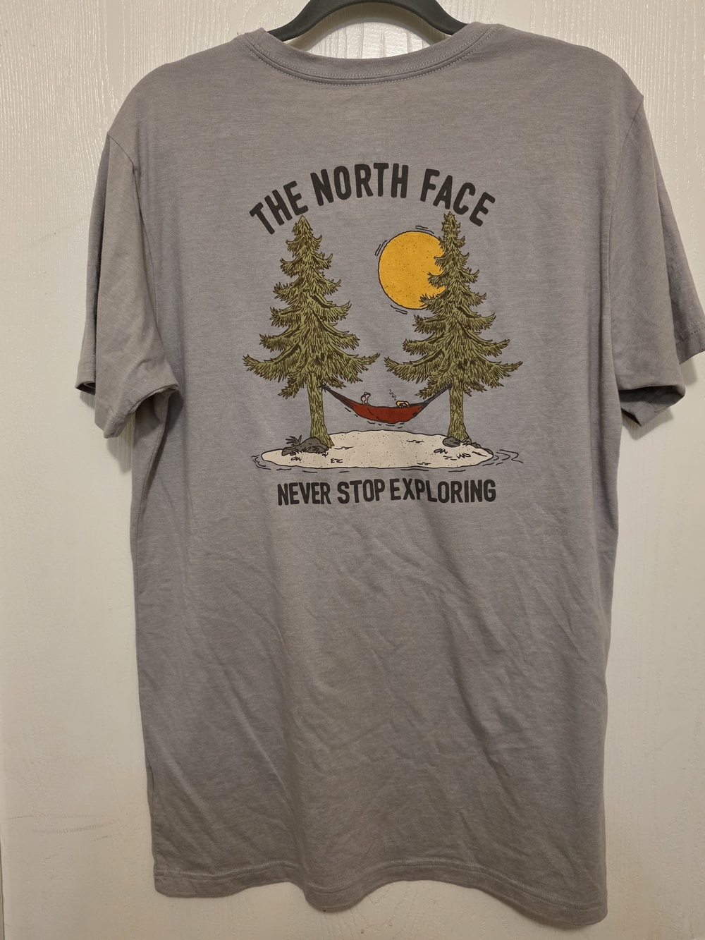 The North Face Men's Grey 'Never Stop Exploring' Graphic T-Shirt